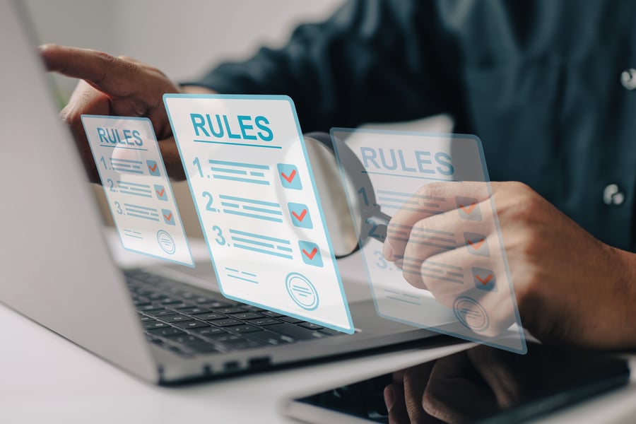 businesspeople-are-studying-rule-lists-reading-guidelines-creating-checklists-concept-company-order-restrictions-law-regulations