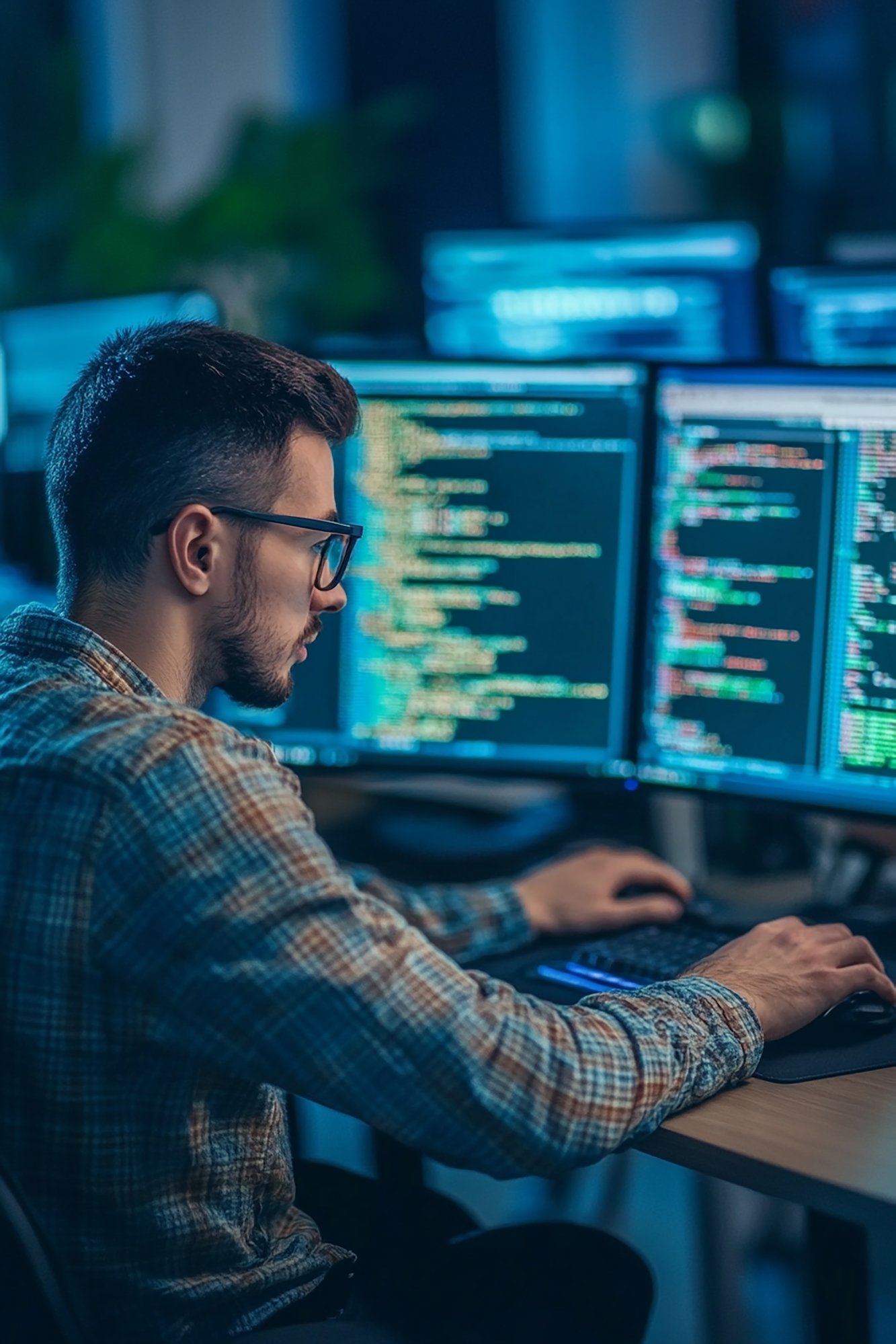 software-developer-coding-computer-tech-workspace software-developer-coding-computer-tech-workspace